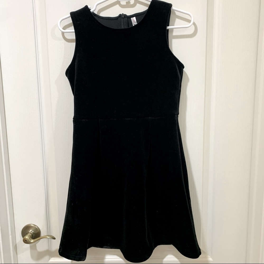 Girls black velvet a-line dress from target